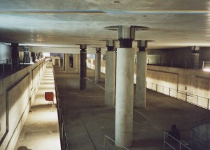 Rohbau der Station Bundestag im September 2003