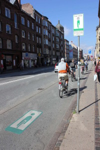 Grüne Welle für Radfahrer auf der Amagerbrogade