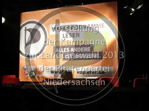 Vorstellung der Kampagne zur Landtagswahl 2013 der Piratenpartei Niedersachsen
