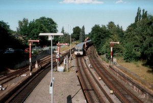 Bahnhofseinfahrt Blankenese, Juli 1997