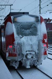 Rückansicht S-Bahnzug Hannover in Linden