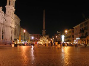 Größer als der Lindener Marktplatz aber autofrei und lebendig: Piazza Navona, Rom