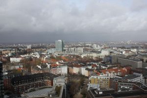 Innenstadt Hamburg vom Turm der Michaeliskirche aus gesehen, Hamburg, 2012
