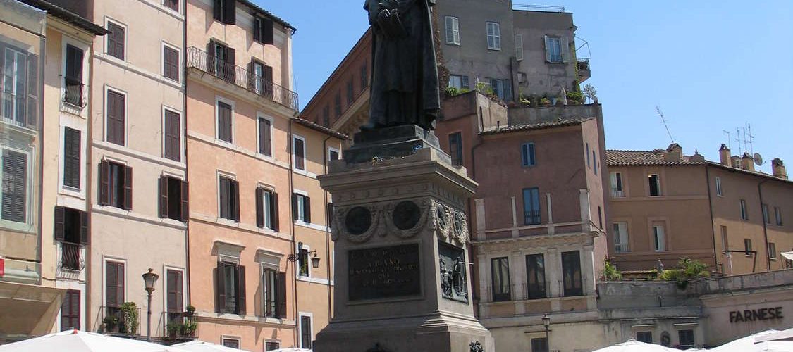 Giordano-Bruno-Statue, Piazza Campo de'Fiori, Rom, 2009