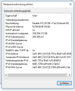 IPv6-only network settings in Windows 10