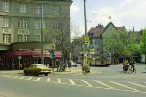 Einmündung der Kirchröder Straße in die Scheidestraße, Juni 1979