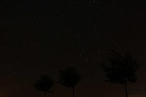 Sternenhimmel über dem Kronsberg mit Sternbild Orion, September 2010