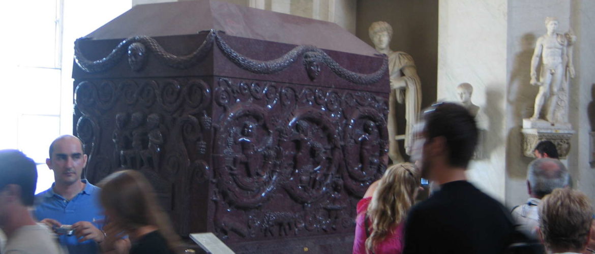 Sarkophag in den vatikanischen Museen, Rom/Vatikanstaat, August 2009