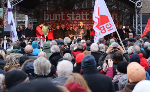 Bunt-statt-Braun-Demonstration, Rede von Oberbürgermeister Belit Onay, Hannover, November 2019
